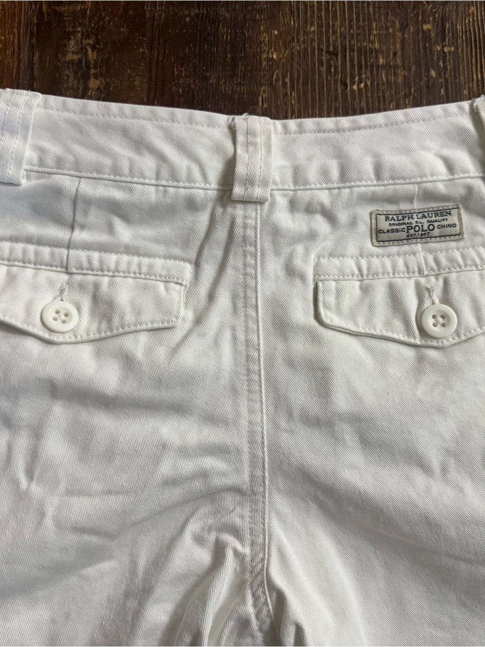 Ralph Lauren White Cargo Shorts for Kids